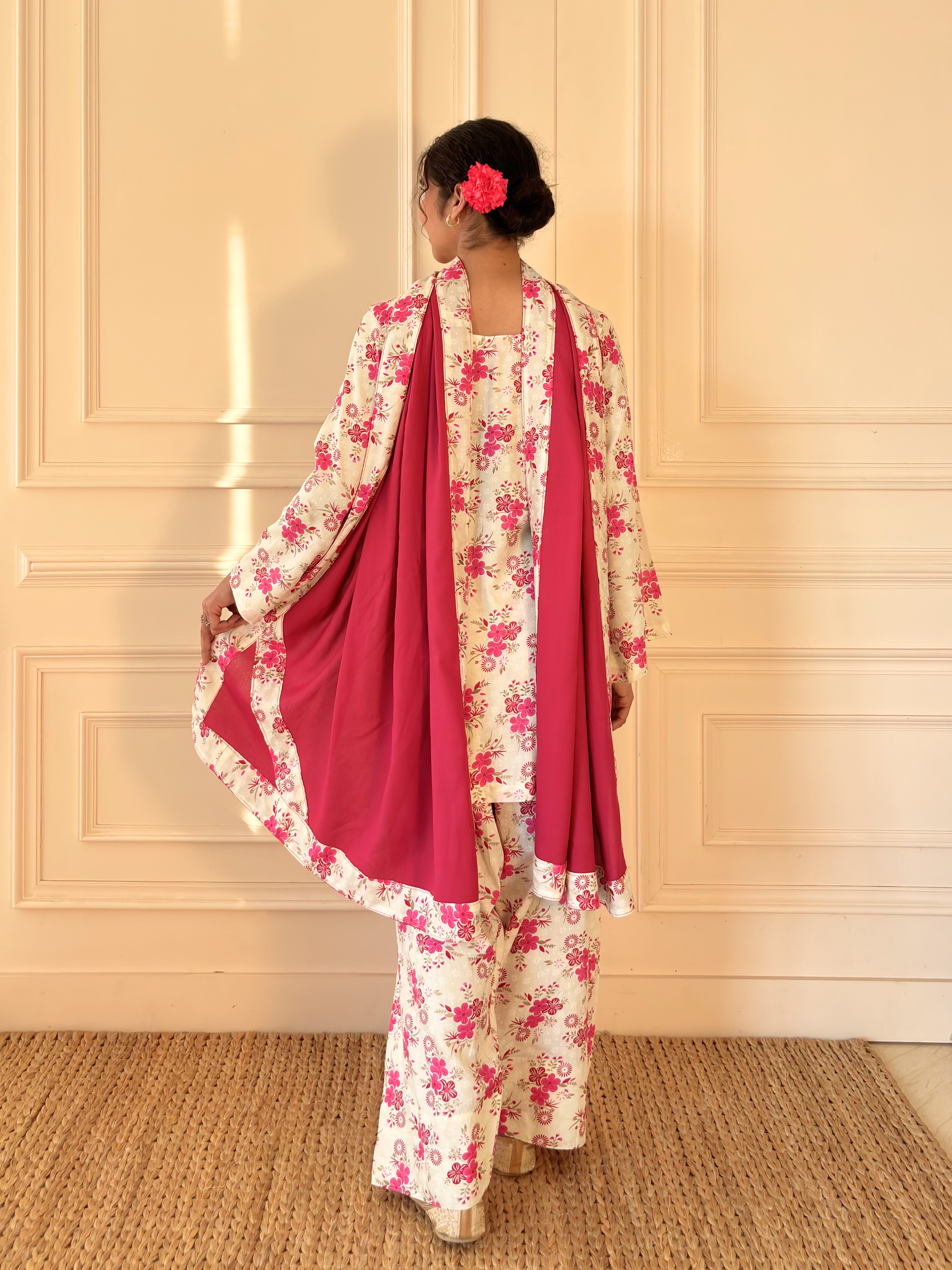 Cherry Blossom With Dupatta