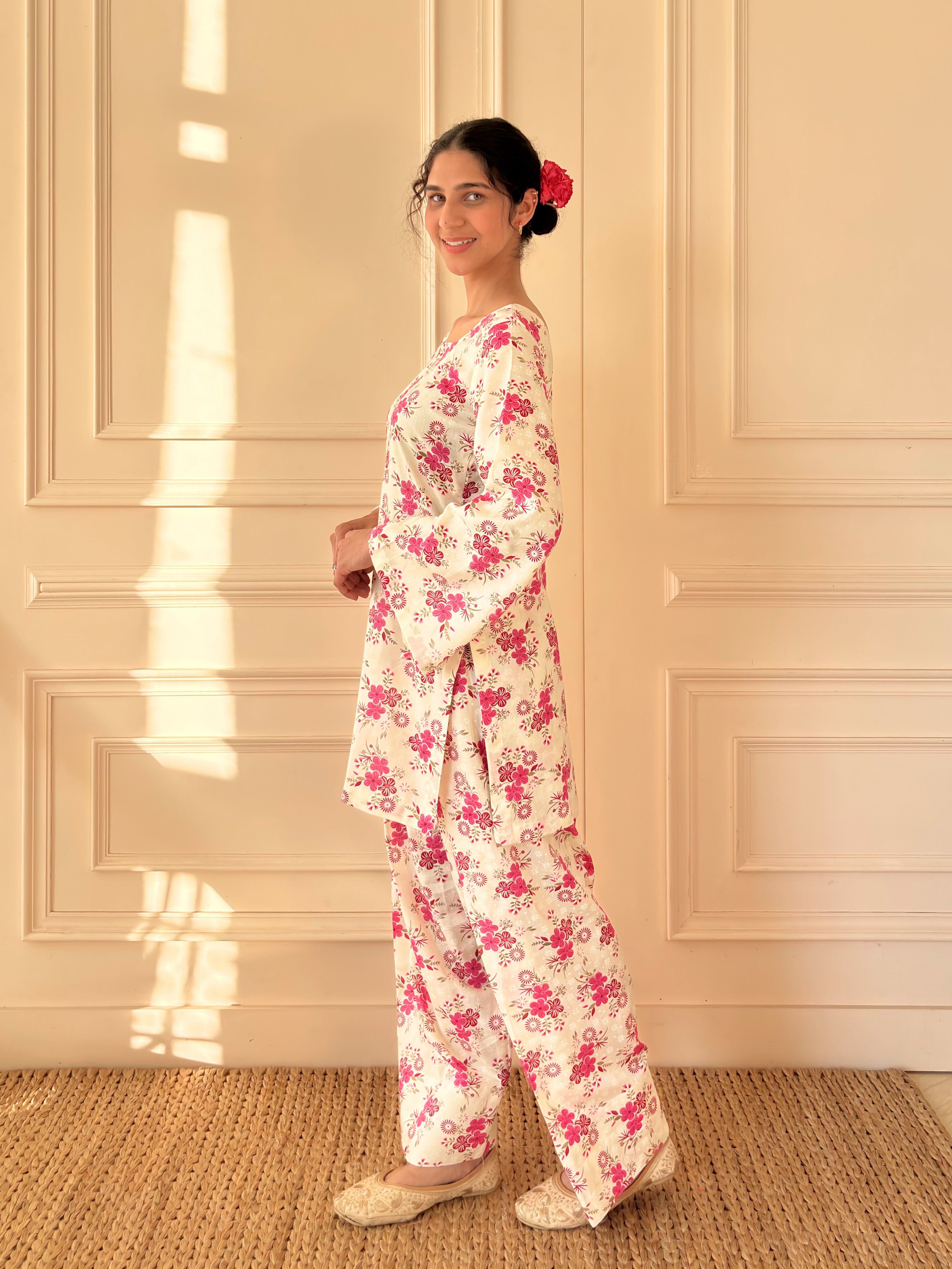 Cherry Blossom With Dupatta